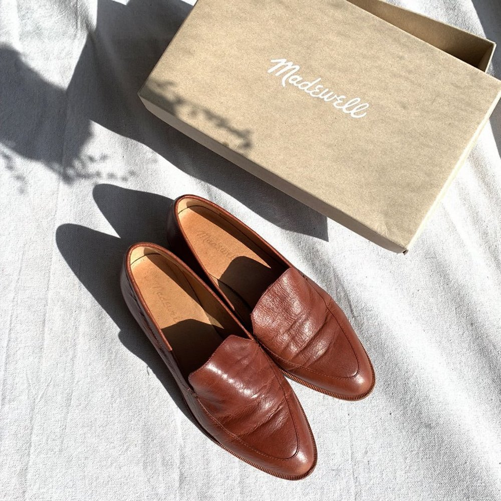 Madewell Mahagony Leather Loafers style# H2419 GUC - Picture 4 of 8